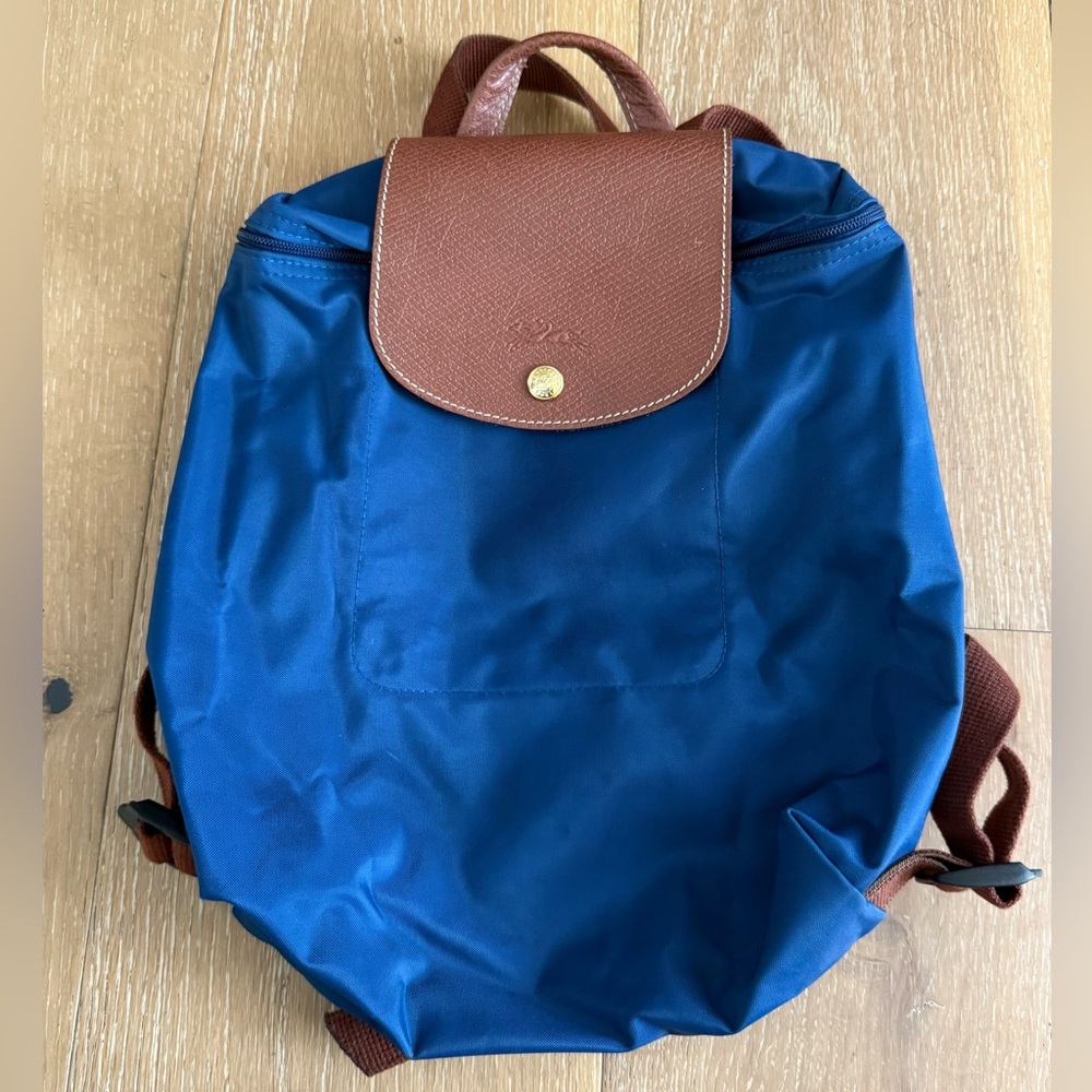 Longchamp Original Le Pliage Blue Bagpack